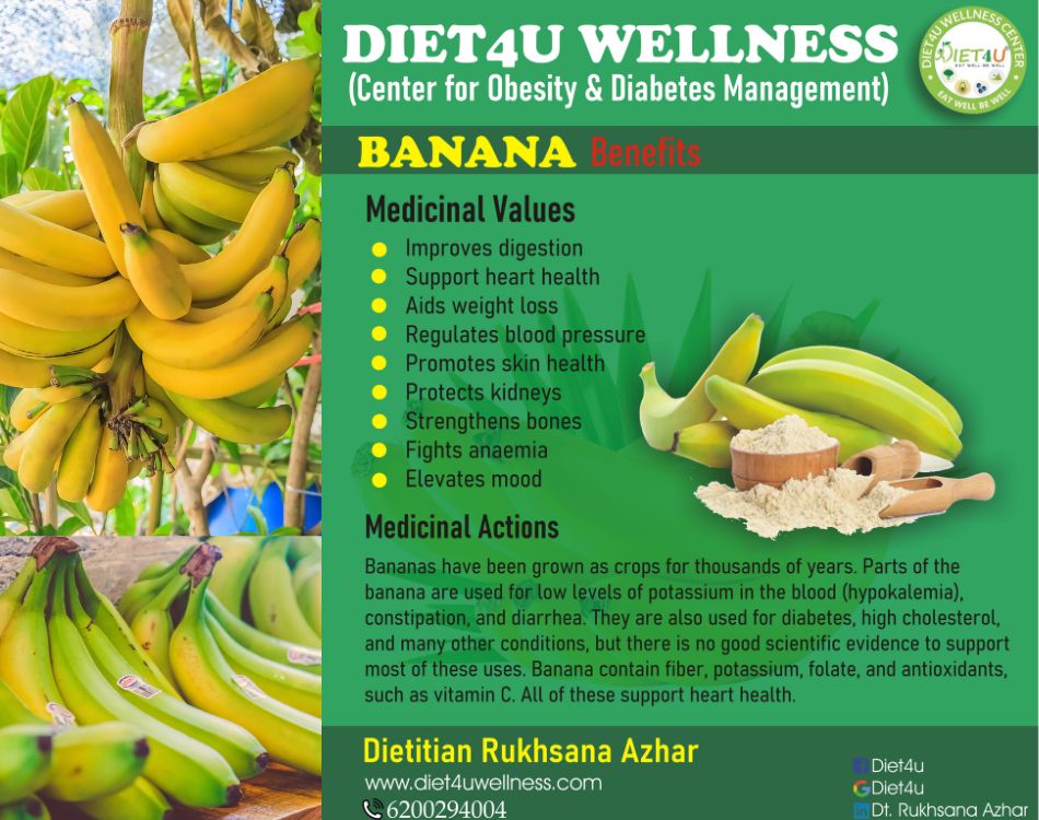 Banana benefits and its nutritional value