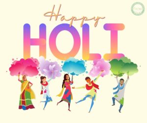 Colorful Illustrated Happy Holi Wishes