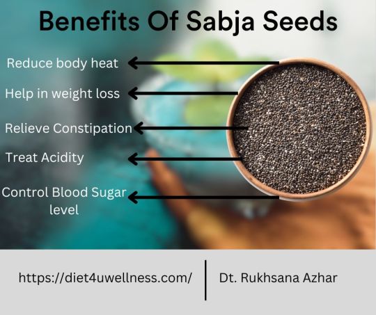 Benefits of sabja seeds