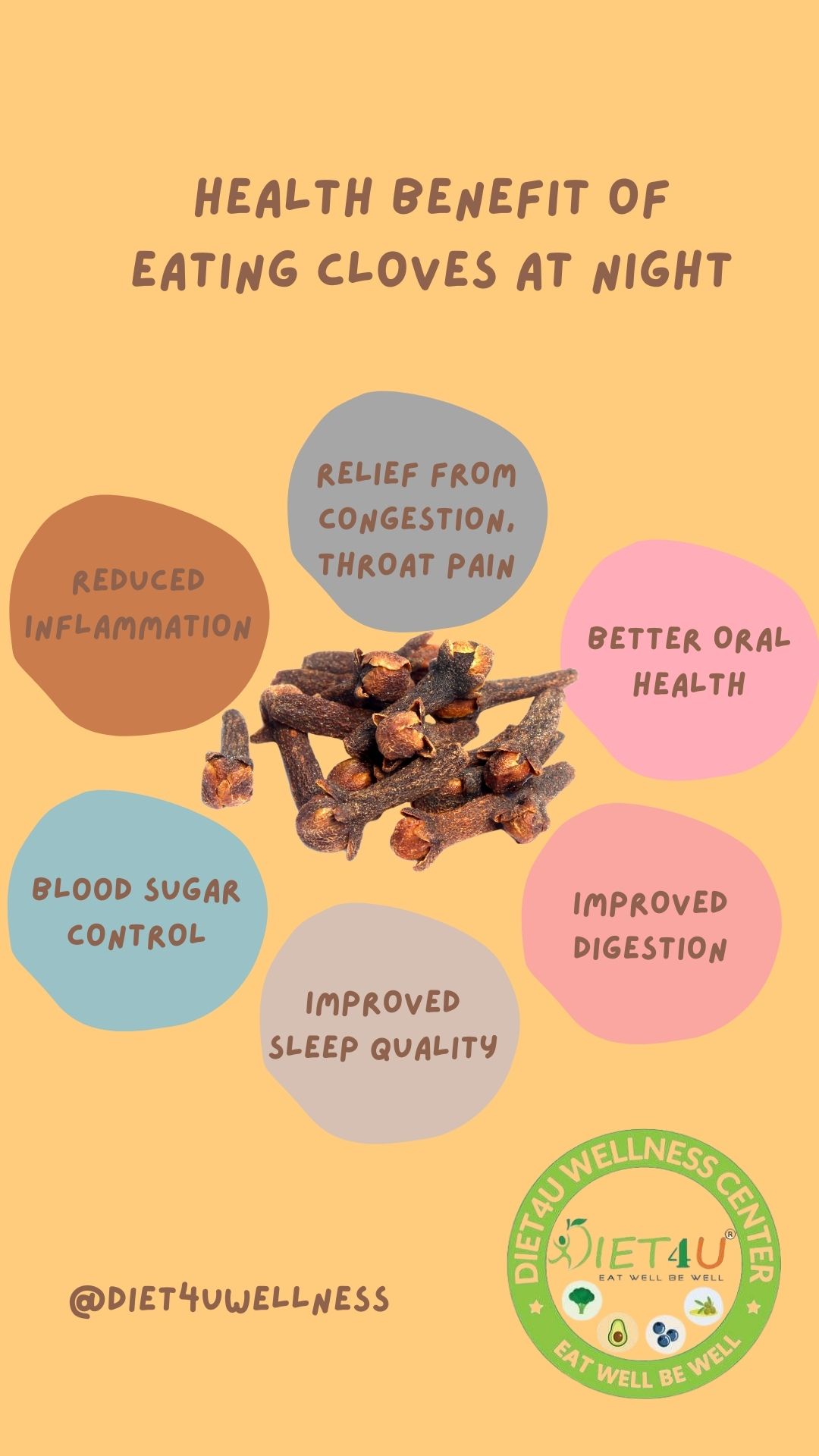 health benefit of eating cloves at night